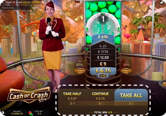 Cash or Crash Betting Options