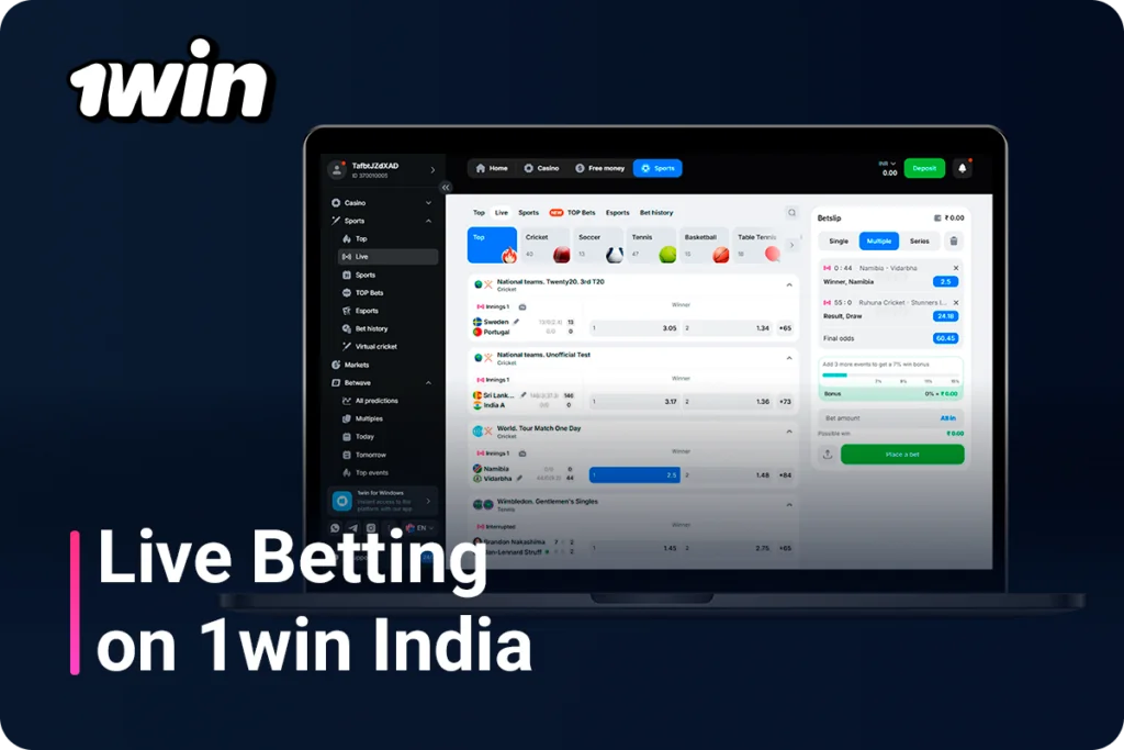 Live betting on 1win allows you to place bets while a match is in progress